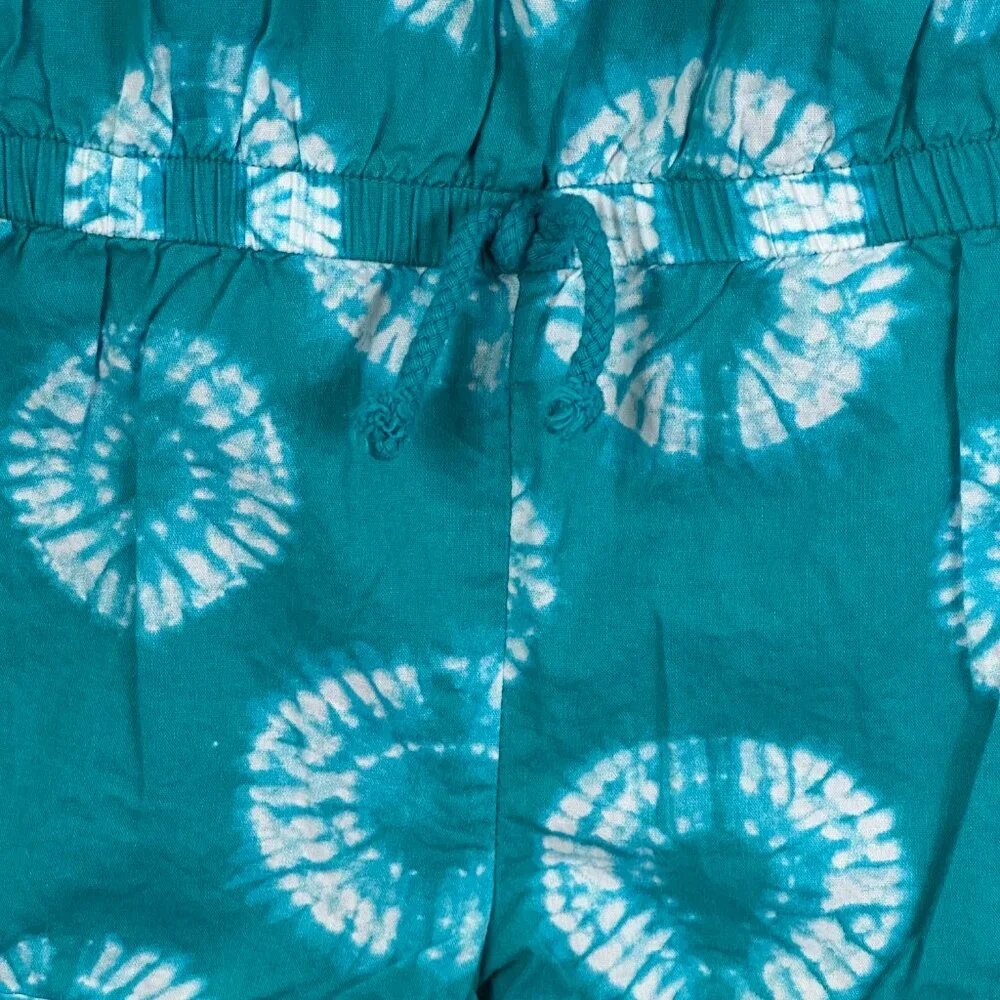 Calypso St Barth/Target Teal Tie Dye Romper Girls 4 / 5 100% Cotton XS